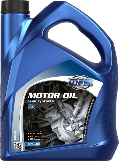 

Моторное масло MPM Semi Synthetic SN 10W-40 полусинтетическое 04005S