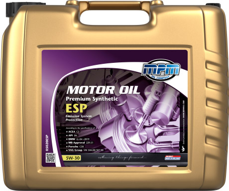 

Моторное масло MPM Premium Synthetic ESP 5W-30 синтетическое 05020ESP