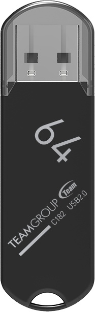 

Флешка Team Group C182 Black 64 ГБ TC18264GB01
