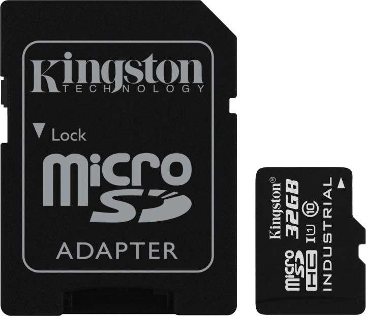 

Карта памяти Kingston Industrial (с SD-адаптером) microSDHC 32 ГБ SDCIT/32GB