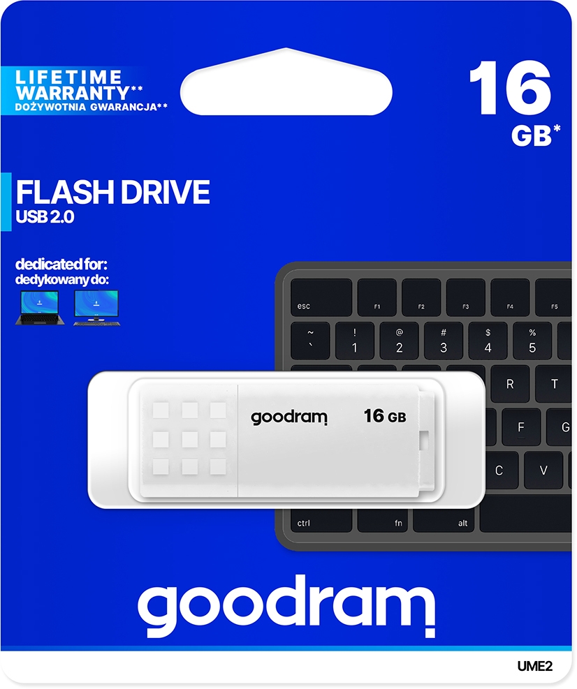 

Флешка Goodram UME2 White 16 ГБ UME2-0160W0R11