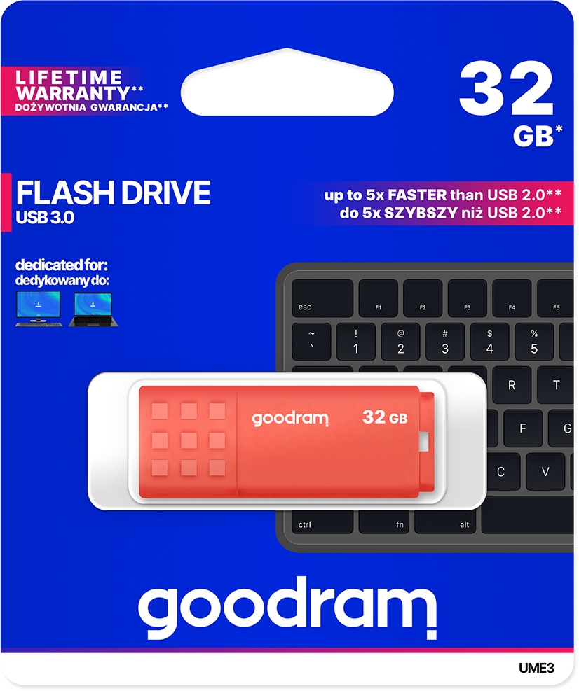 

Флешка Goodram UME3 Orange 32 ГБ UME3-0320O0R11