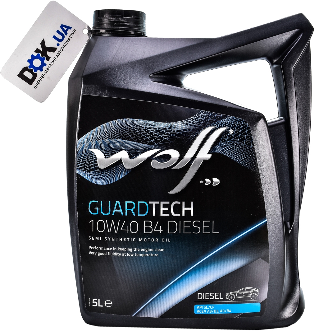 

Моторное масло Wolf Guardtech B4 Diesel 10W-40 полусинтетическое 8303913