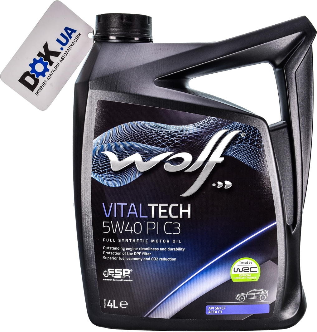 

Моторное масло Wolf Vitaltech PI C3 5W-40 синтетическое 8302916