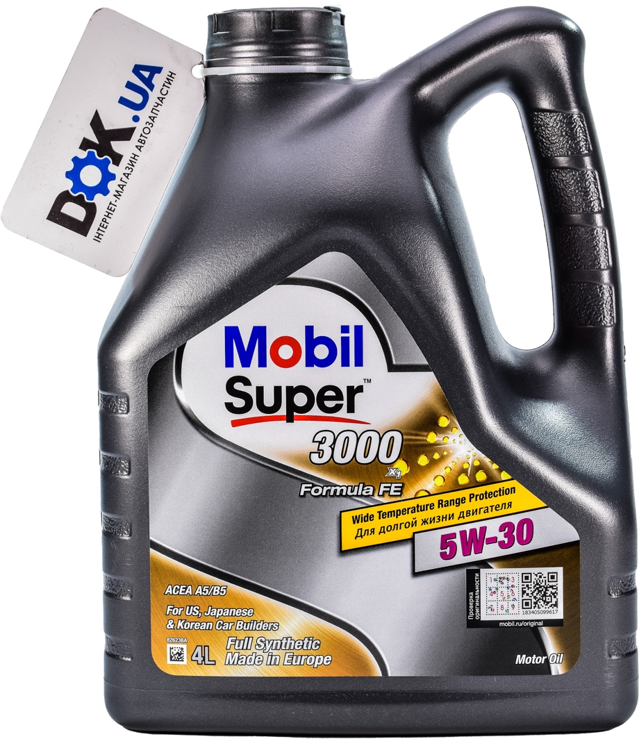 

Моторное масло Mobil Super 3000 X1 Formula FE 5W-30 синтетическое 152056