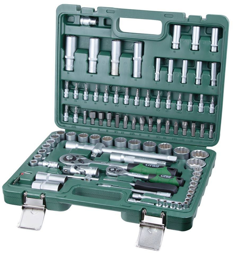 

Набор инструментов Grad 6004565 1/2", 1/4" 94 ед.