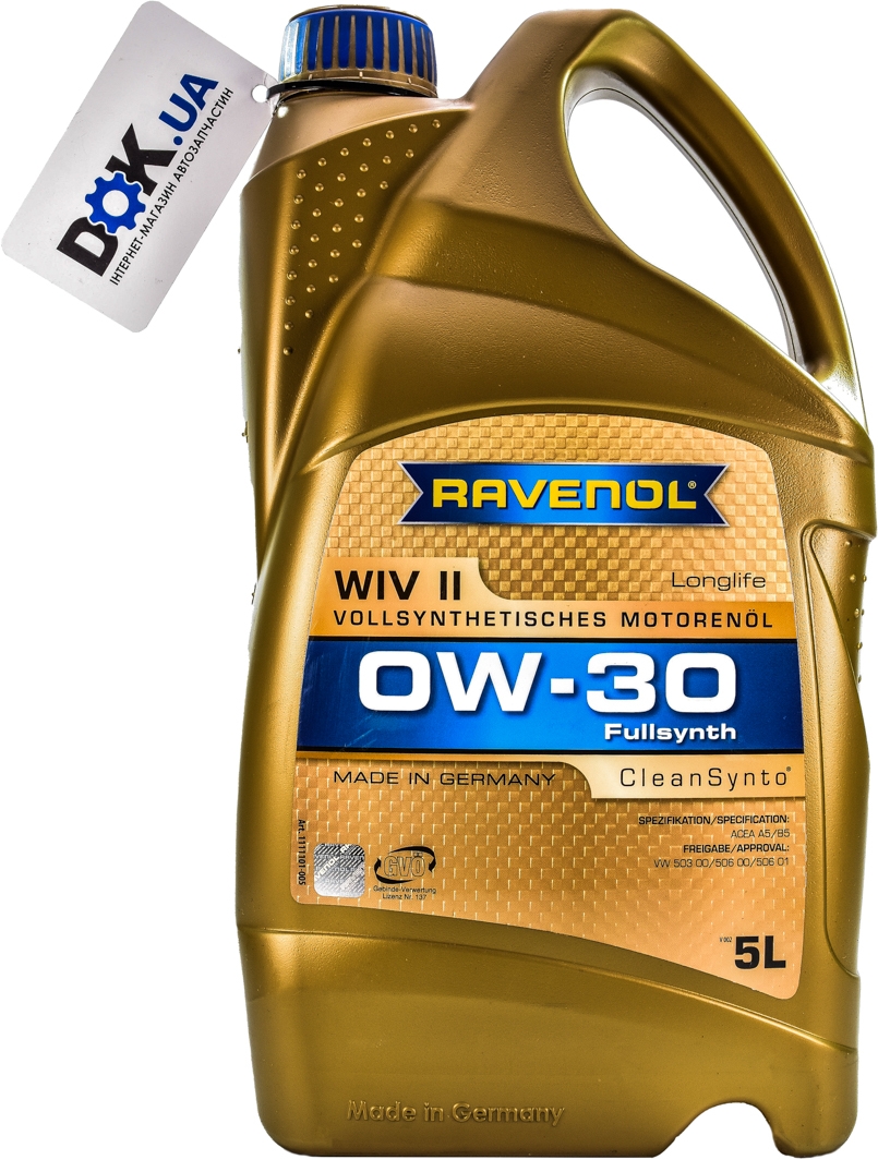 

Моторное масло Ravenol WIV ІІ 0W-30 синтетическое 11111015