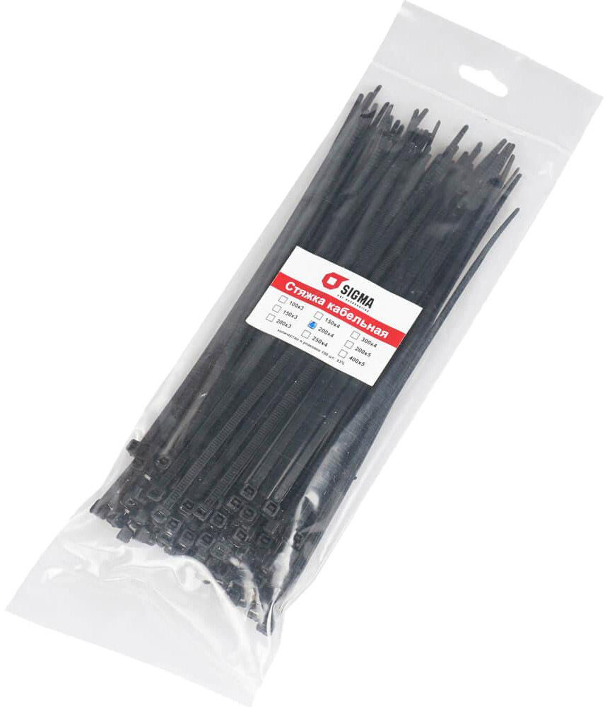 

Стяжка Sigma Car Accessories 11373 0,2 м 4 мм 100 шт