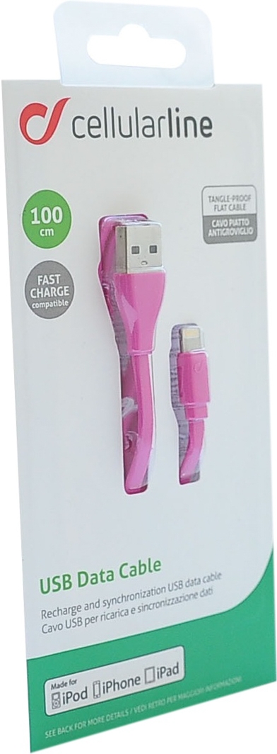 

Кабель CellularLine USBDATACFLMFIIPH5P USB - Apple Lightning 1 м