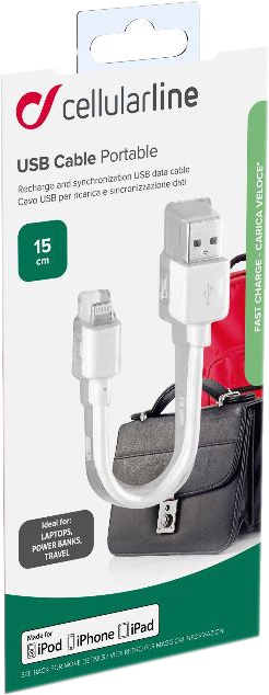 

Кабель CellularLine Portable USBDATACTRMFIIPH5 USB - Apple Lightning 0,15 м