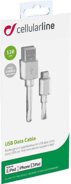 

Кабель CellularLine USBDATACMFIIPH5W USB - Apple Lighting 1 м