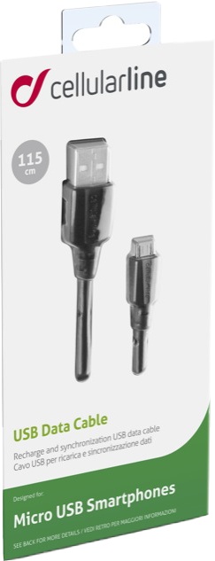 

Кабель CellularLine USBDATACABMICROUSB USB - Micro USB 1 м