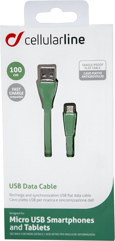 

Кабель CellularLine USBDATACMICROUSBG USB - Micro USB 1 м