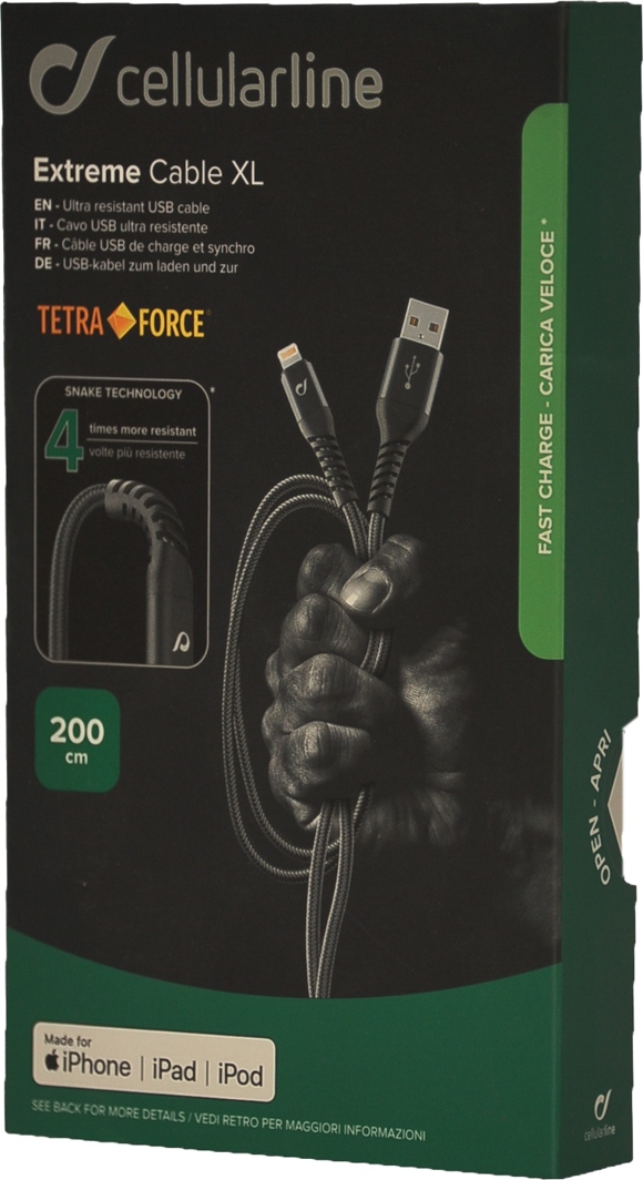 

Кабель CellularLine TETRACABMFI2MK USB - Apple Lighting 2 м