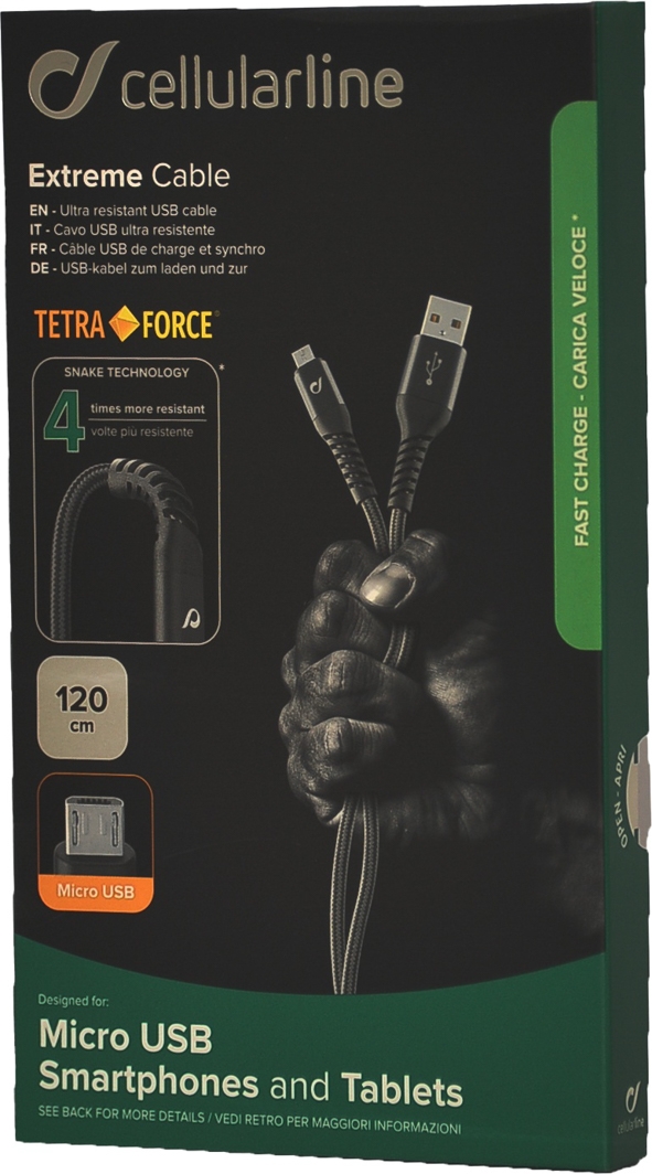 

Кабель CellularLine TETRACABMUSB1MK USB - Micro USB 1,2 м