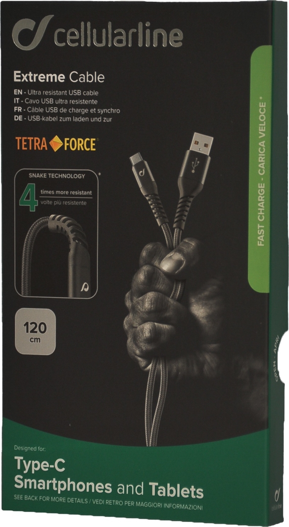 

Кабель CellularLine TETRACABTYC1MK USB - USB type-C 1,2 м
