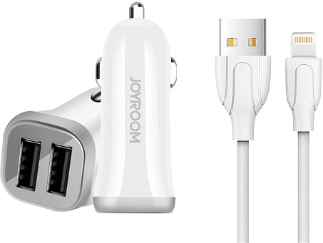 

USB переходник на прикуриватель Joyroom 2 USB 6956116770204