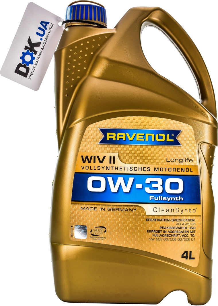 

Моторное масло Ravenol WIV ІІ 0W-30 синтетическое 11111014