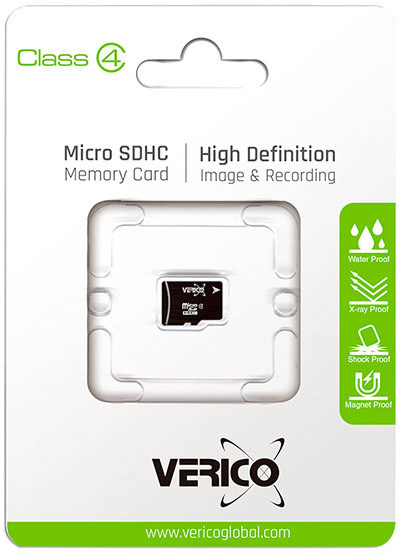 

Карта памяти Verico ﻿Single Pack microSDHC 4 ГБ 1MCOV-MDH643-NN