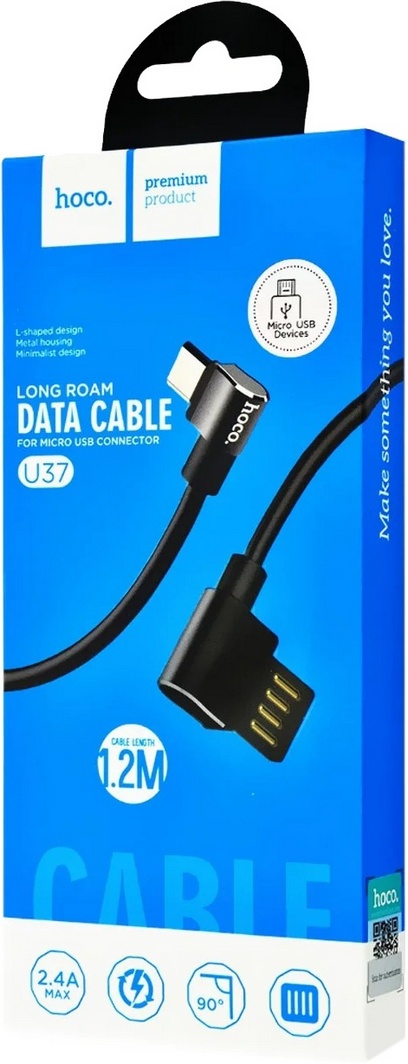 

Кабель Hoco U37 U37MICROBLACK USB - Micro USB 1,2 м