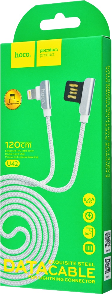 

Кабель Hoco U42 U42LIGHTNINGWHITE USB - Apple Lighting 1,2 м