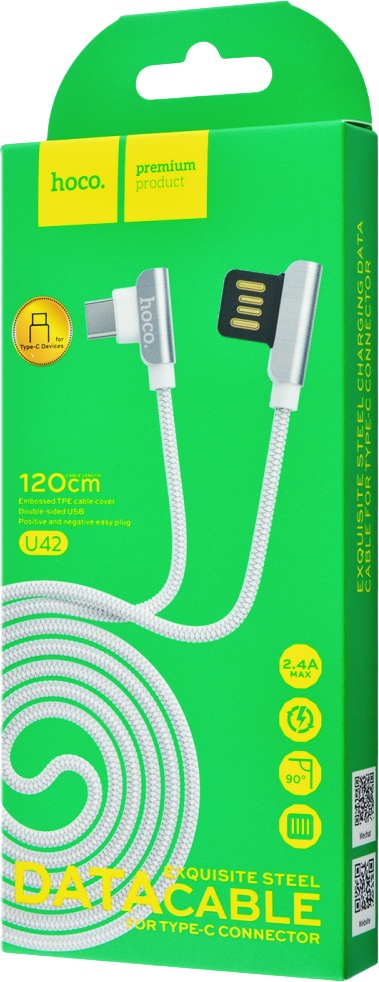 

Кабель Hoco U42 U42TYPECWHITE USB - USB type-C 1,2 м