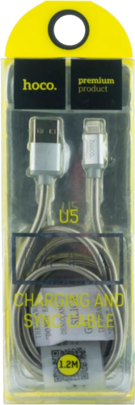 

Кабель Hoco U5 U5LIGHTNINGSILVER USB - Apple Lightning 1,2 м