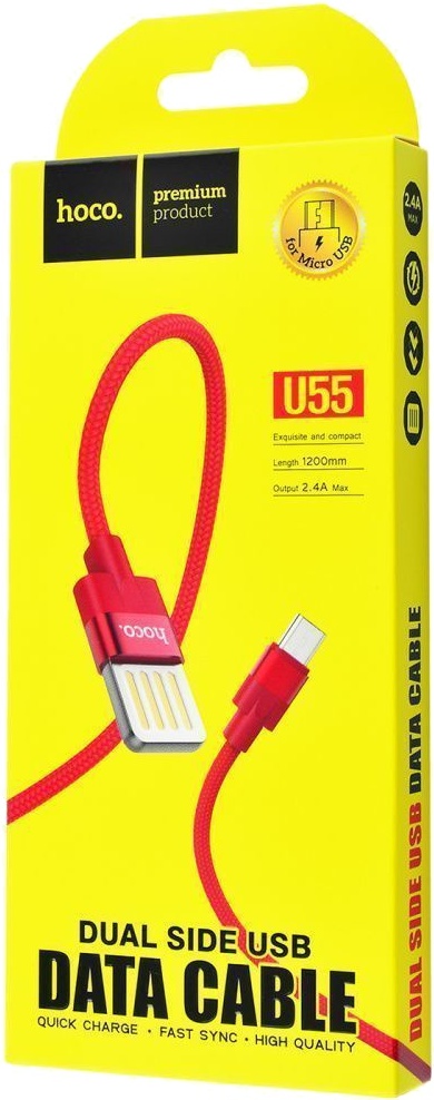 

Кабель Hoco U55 U55MICRORED USB - Micro USB 1,2 м