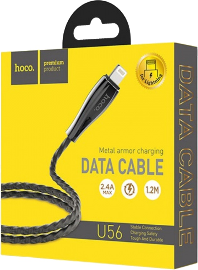 

Кабель Hoco U56 U56LIGHTNINGMETALGRAY USB - Apple Lighting 1,2 м