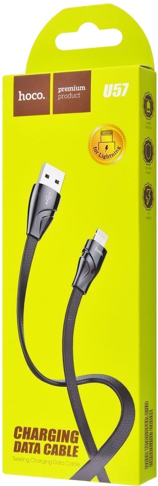 

Кабель Hoco U57 U57LIGHTNINGBLACK USB - Apple Lighting 1,2 м