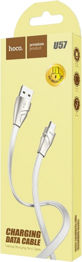 

Кабель Hoco U57 U57MICROWHITE USB - Micro USB 1,2 м