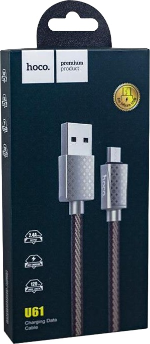 

Кабель Hoco U61MICROLVBROWN USB - Micro USB 1,2 м