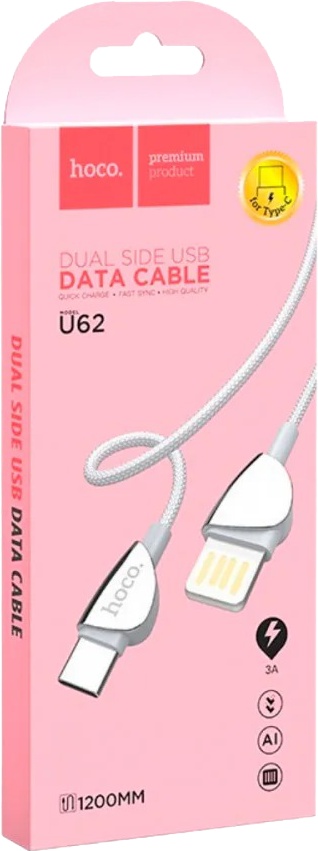 

Кабель Hoco U62TYPECSILVER USB - USB type-C 1,2 м