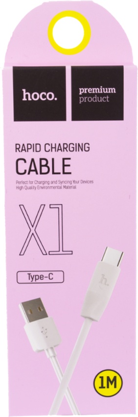 

Кабель Hoco X1 X1TYPEC1MWHITE USB - USB type-C 1 м