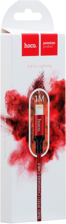 

Кабель Hoco X14 X14LIGHTNINGREDBLACK USB - Apple Lighting 1 м