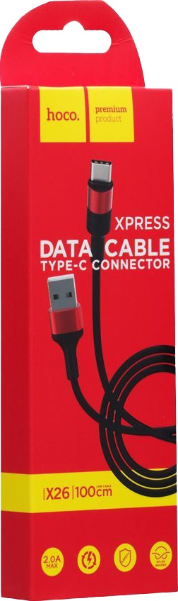 

Кабель Hoco X26 X26TYPECBLACKRED USB - USB type-C 1 м