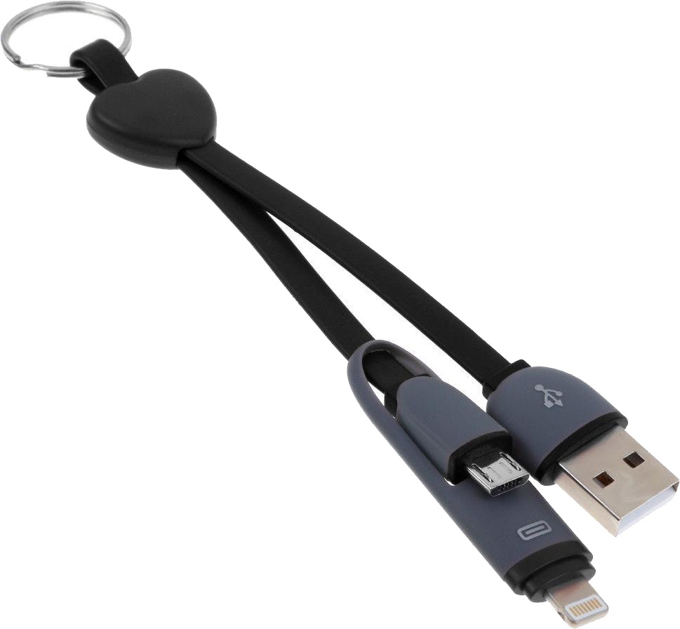 

Кабель 2 в 1 XoKo SC-201-BK USB - Apple Lighting - Micro USB 0,25 м