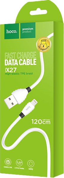 

Кабель Hoco X27 X27LIGHTNINGWHITE USB - Apple Lighting 1,2 м