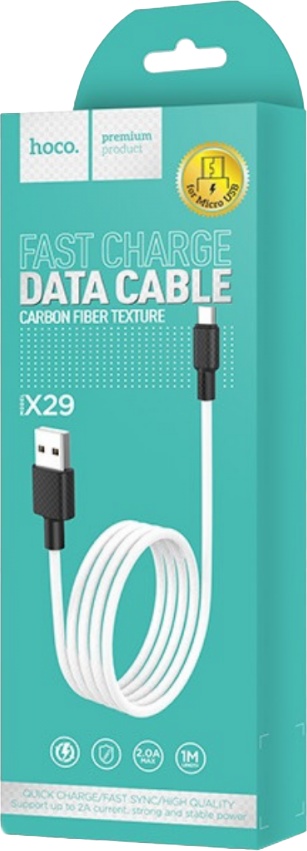 

Кабель Hoco X29 X29MICROWHITE USB - Micro USB 1 м