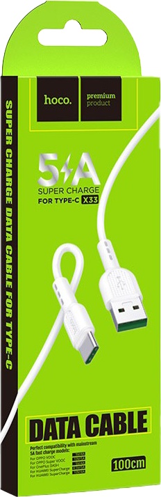 

Кабель Hoco X33TYPEC5ASURGEWHITE USB - USB type-C 1 м