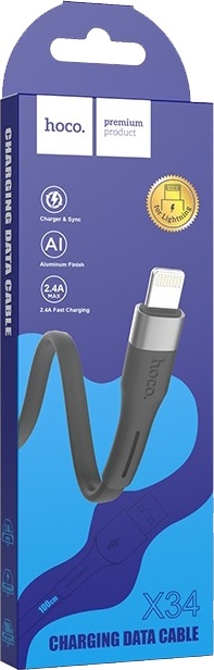 

Кабель Hoco X34LIGHTNINGBLACK USB - Apple Lighting 1 м