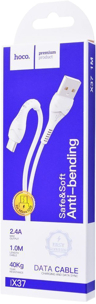 

Кабель Hoco X37MICROWHITE USB - Micro USB 1 м