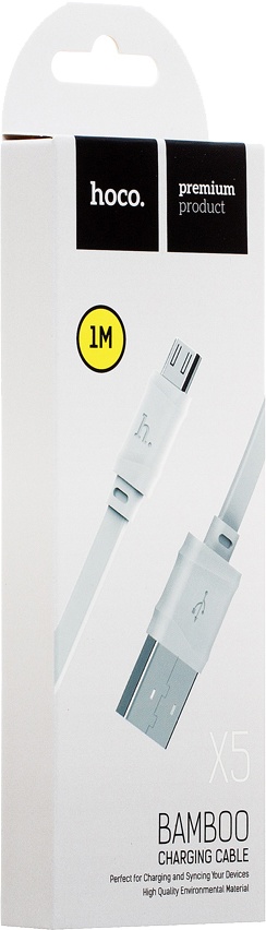 

Кабель Hoco X5 X5MICROWHITE USB - Micro USB 1 м