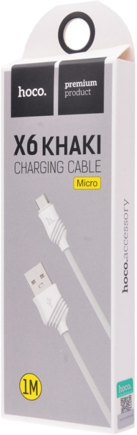 

Кабель Hoco X6 X6MICROWHITE USB - Micro USB 1 м