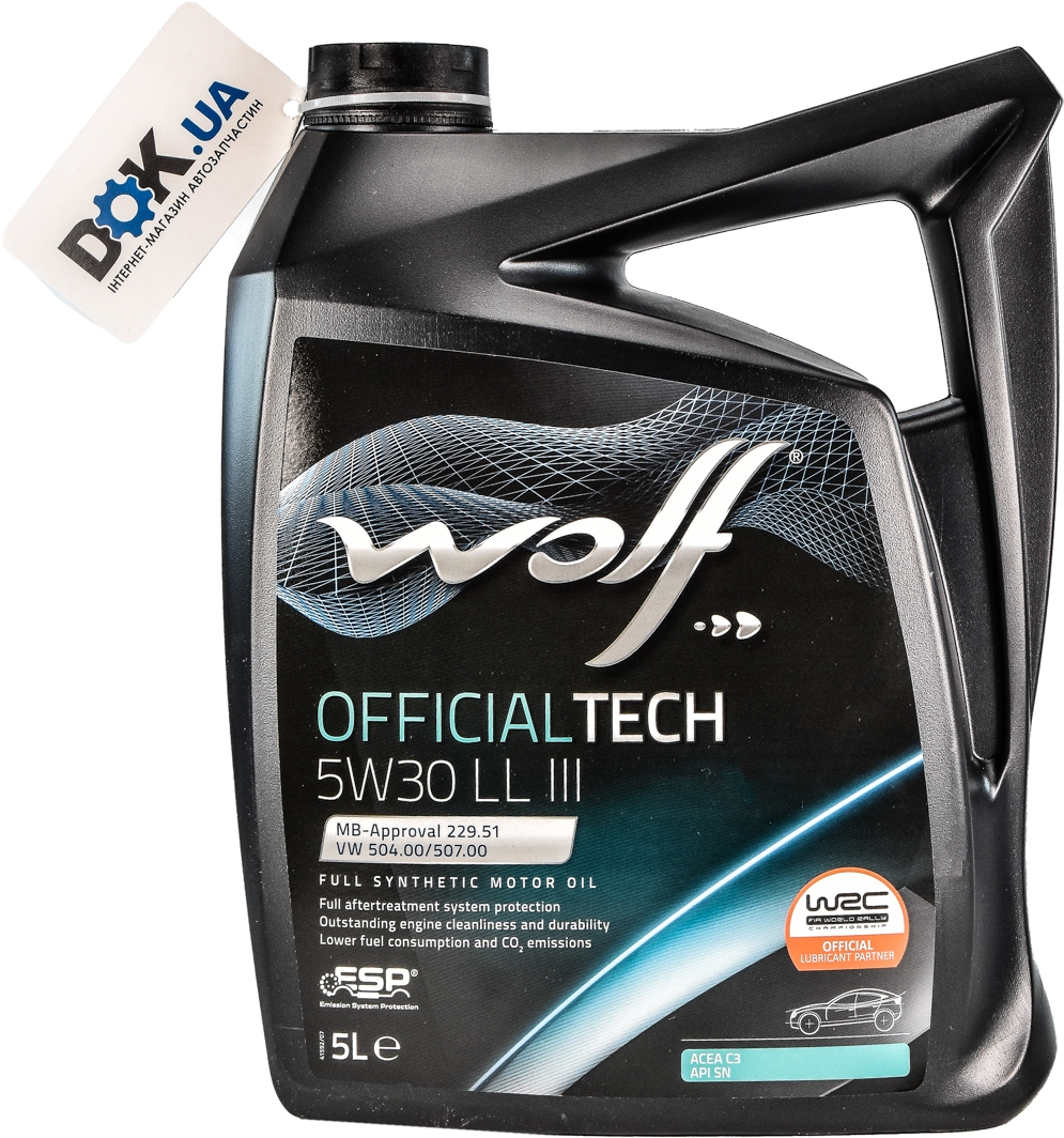 

Моторное масло Wolf Officialtech LL III 5W-30 синтетическое 8307614