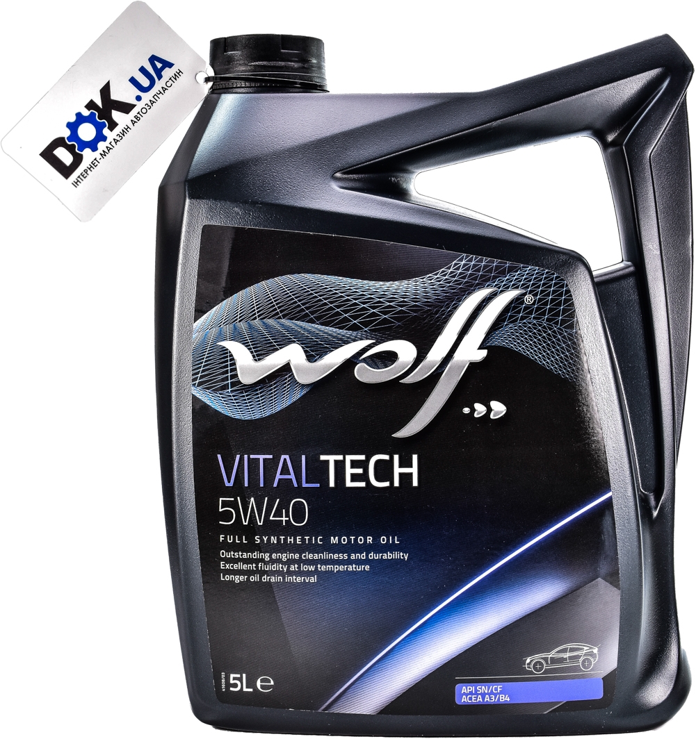 

Моторное масло Wolf Vitaltech 5W-40 синтетическое 8311291