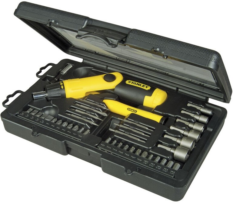 

Отвертка реверсивная с набором бит Stanley Pistol Grip Ratchet 0-63-038