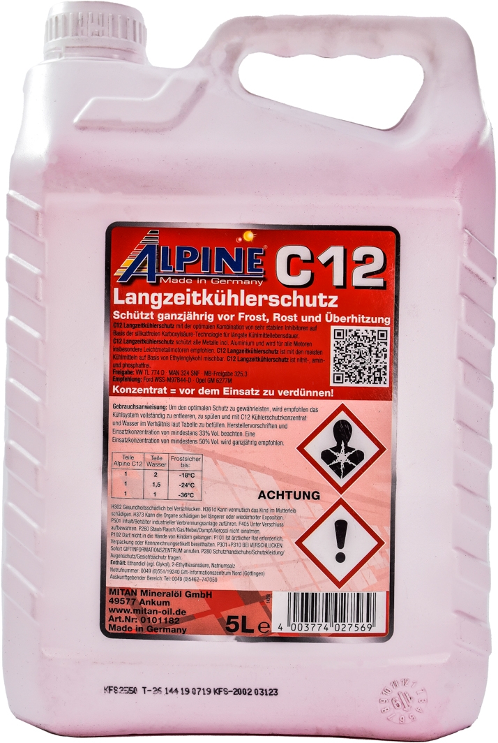 

Концентрат антифриза Alpine G12 красный 11855