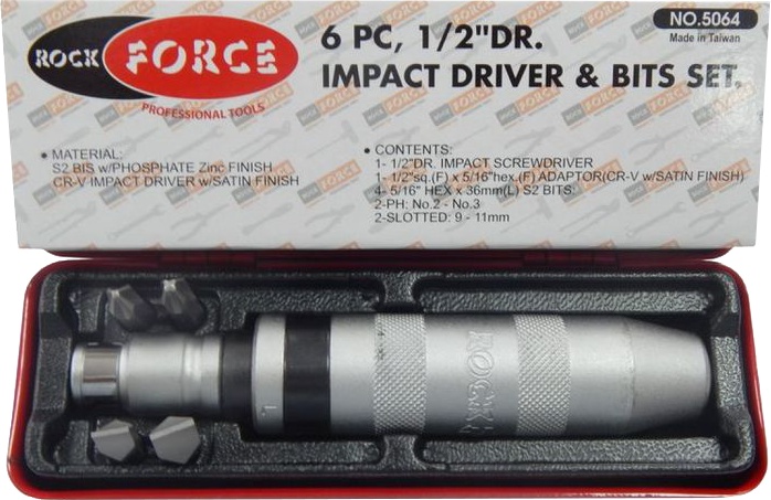 

Отвертка ударная с набором бит Rockforce RF-5064
