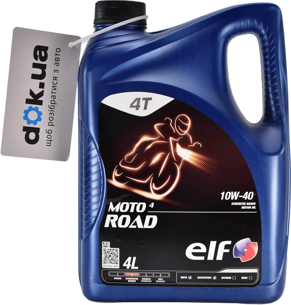 

Моторное масло 4T Elf Moto Road 10W-40 полусинтетическое 194966